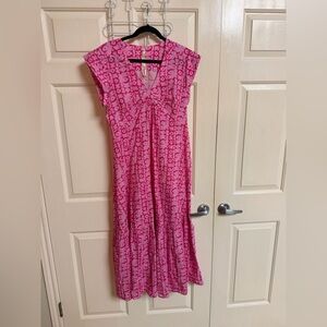 NWOT Uncle Frank Anthropologie 100% Cotton Cap Sleeve Boho Maxi Dress